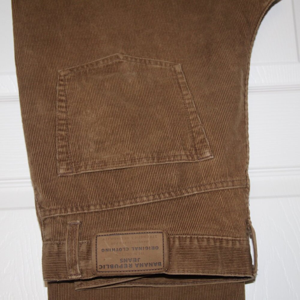 Banana Republic Made in Italy Vintage Jeans Brown Cotton Corduroy Pants Men 36R - Picture 10 of 16